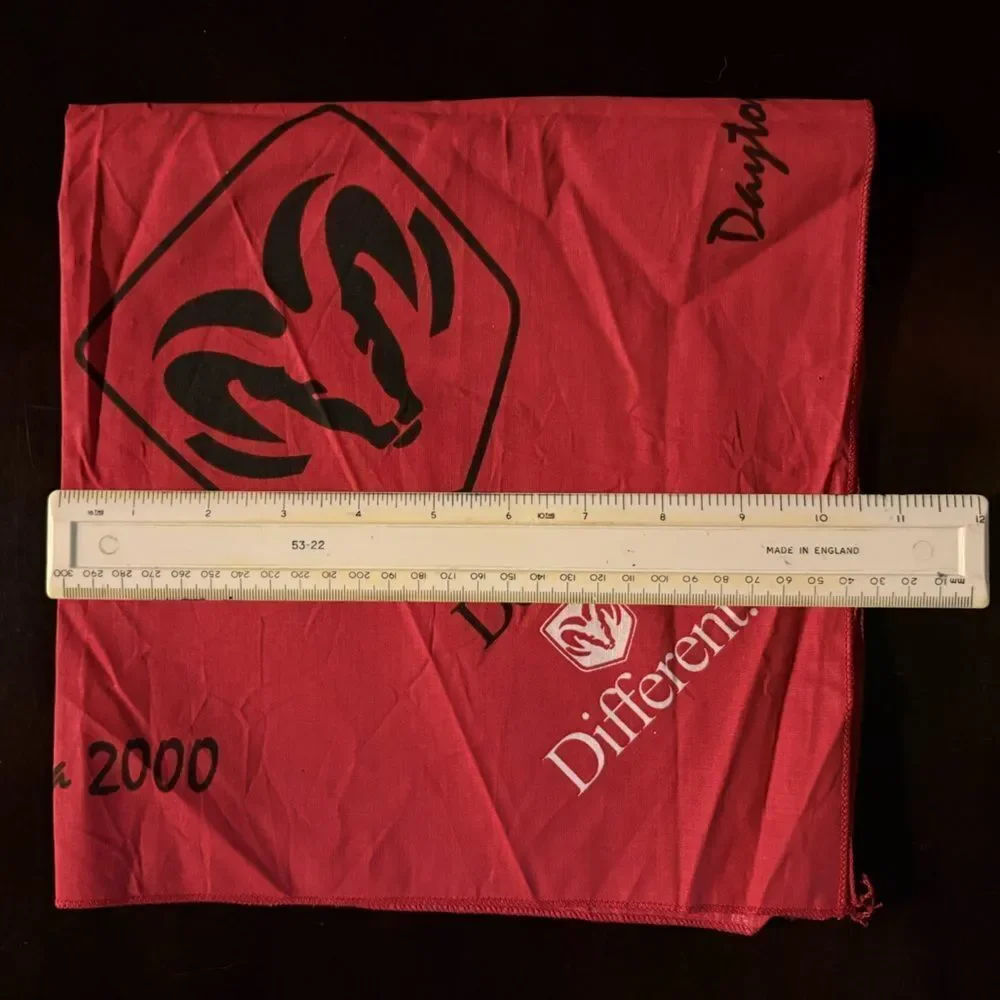 Vintage Red Dodge Ram Daytona 2000 Bandana with Logo unused